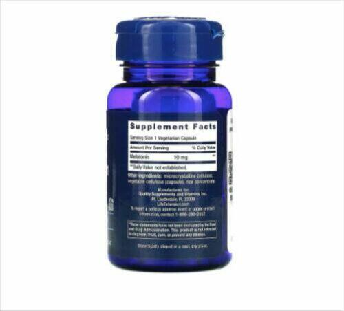 2 x Melatonina 10 mg - Life Extension - Total 120 Cápsulas
