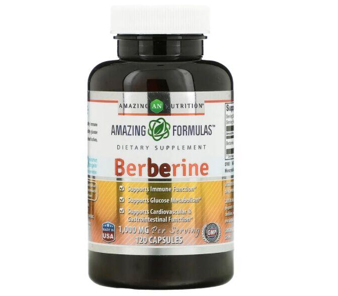 Berberine 500 mg - Amazing Nutrition - 120 Cápsulas