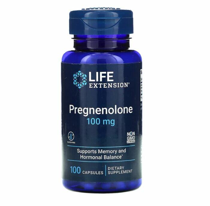Pregnenolona 100 mg - Life Extension - 100 Cápsulas