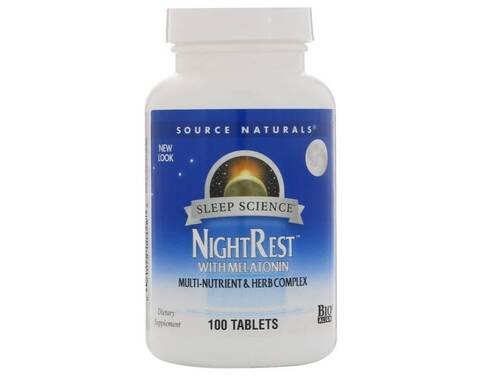 Night Rest com Melatonina - Source Naturals - 100 Tablets