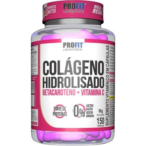 Colgeno Hidrolisado C/ Betacaroteno + Vitamina C - Profit Labs - 150 Cpsulas
