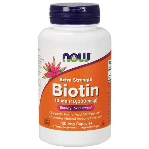 Biotina 10000 mcg - Extra forte- Now Foods - 120 Cápsulas