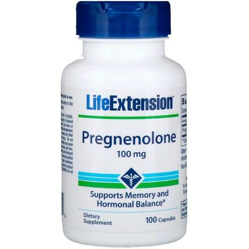 2x Pregnenolona 100 mg - Life Extension - Total 200 Cpsulas