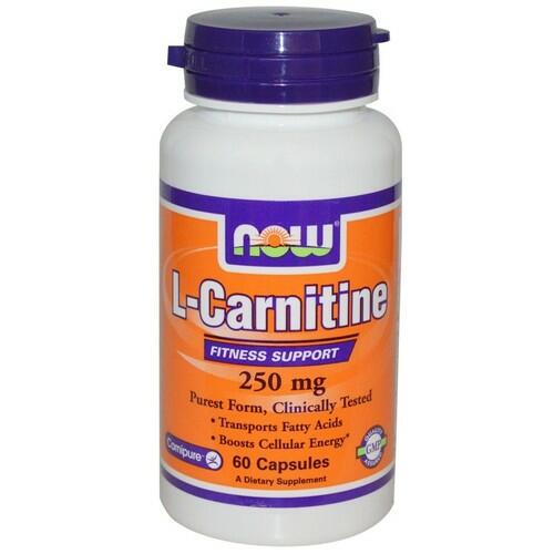 L-Carnitine Tartrate Carnipure  250 mg - Now Foods - 60 cpsulas