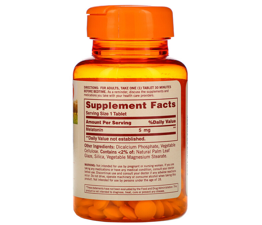 Melatonina 5 mg - Sundown Naturals - 90 Tablets