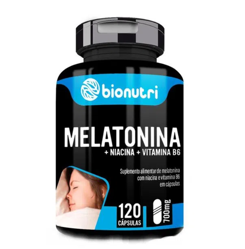 Melatonina 210 mcg + Niacina + Vitamina b6 - Bionutri - 120 Cápsulas