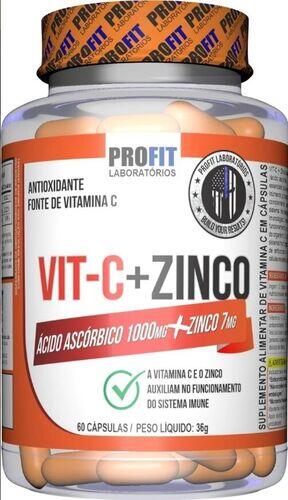 Kit Vitamina C 1000mg + Zinco 7mg - Profit Labs - Total 360 cápsulas
