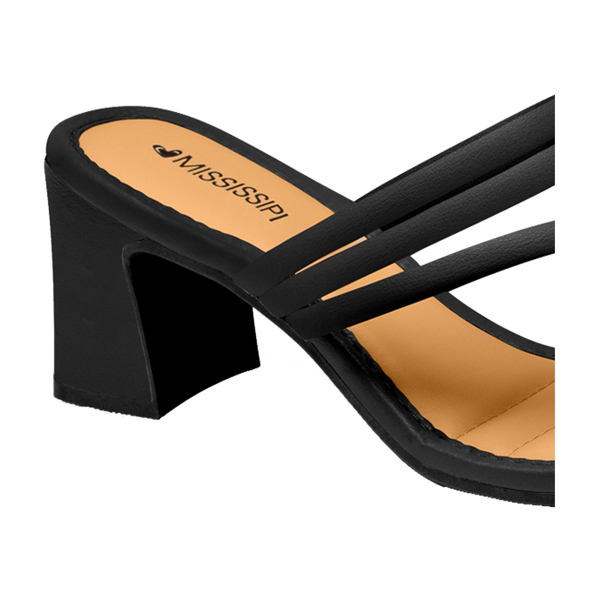 Comprar Tamanco Salto Grosso Tiras Com Strass Feminino Mississipi