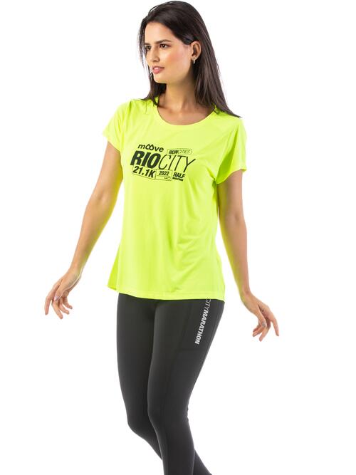 Camiseta Rio City Verde Neon