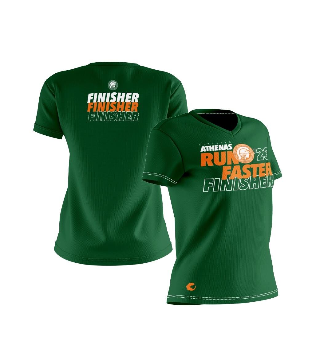 Camiseta Finisher Athenas Faster 2023 Verde FEM