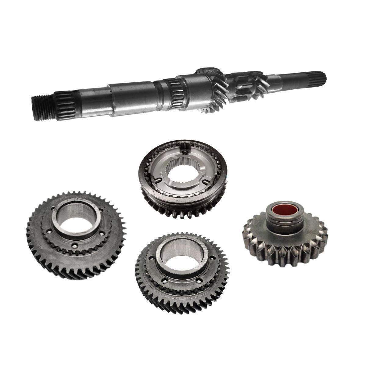 Conj Eixo E Engrenagens 1a 2a Ré C/ Luva Sincr. Fiat 47/51 - a