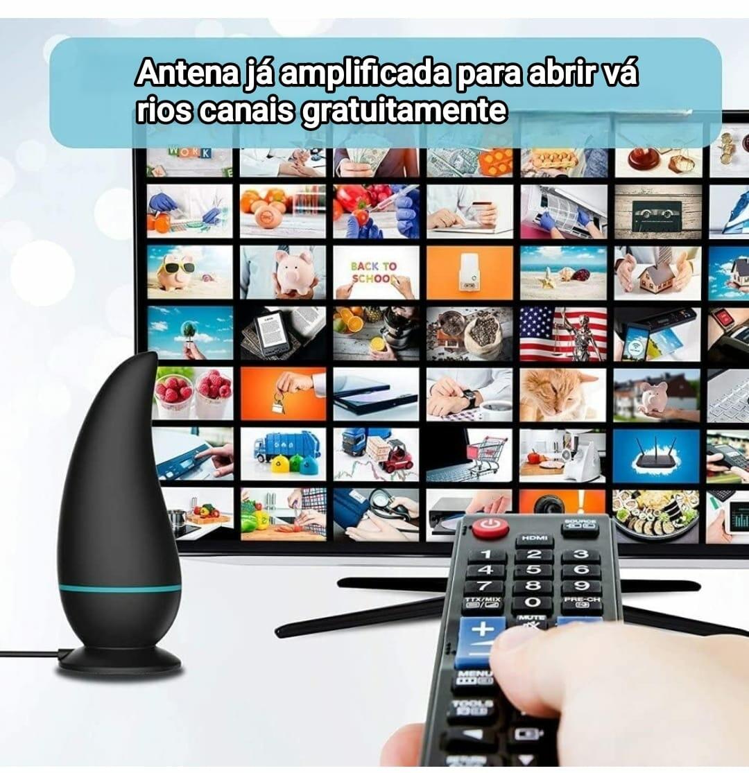 Comprar Antena Interna Para Tv Digital Amplificada 1080 Hdtv Cabo 3m ...