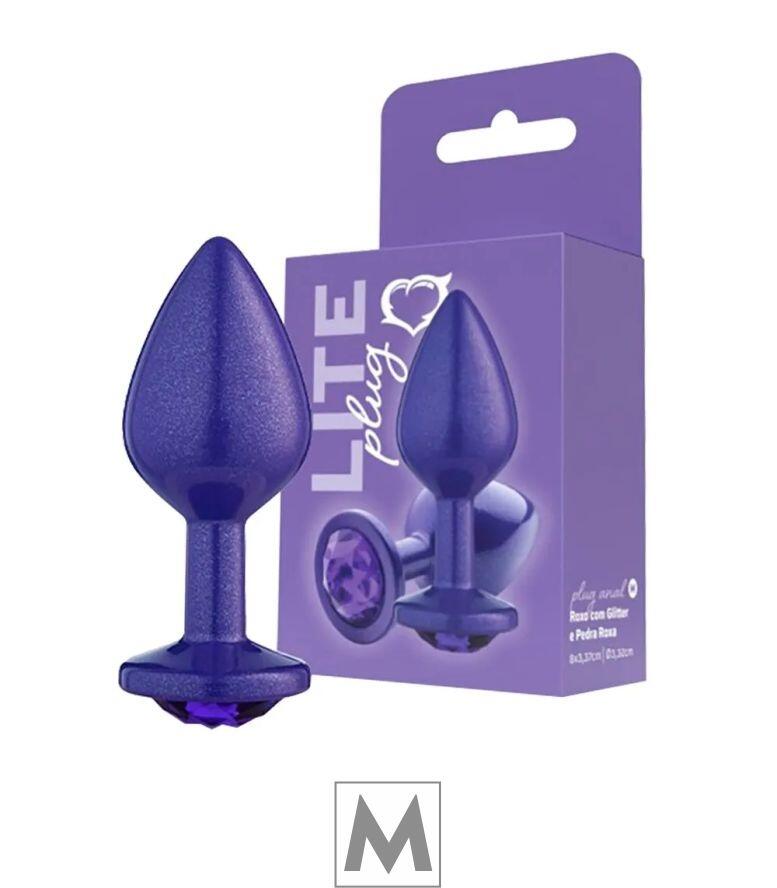 PLUG ANAL M COM GLITTER E PEDRA