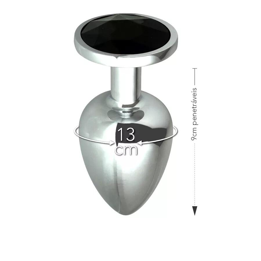 Plug Anal Tamanho G em Alumnio com Pedra