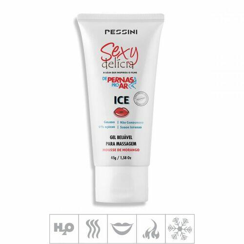 Gel Beijável - Ice Musse de Morango - Sexy Delícia - 45g - Pessini