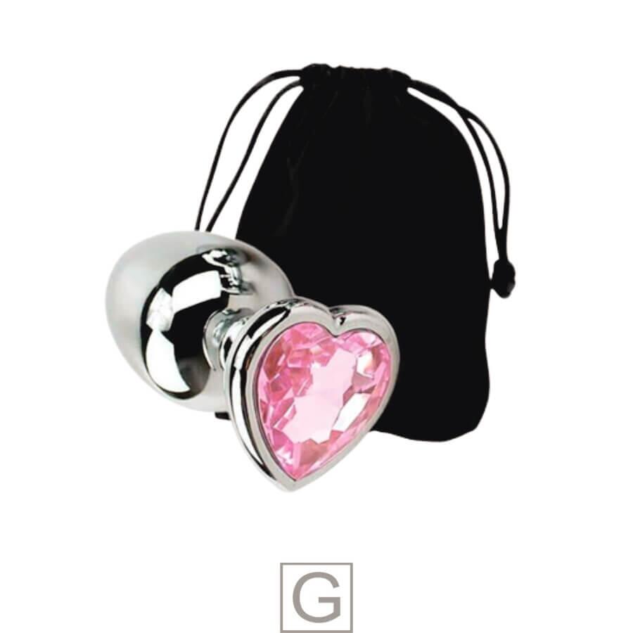 Plug Anal Cnico Com Cristal Formato Corao G Sexy Import