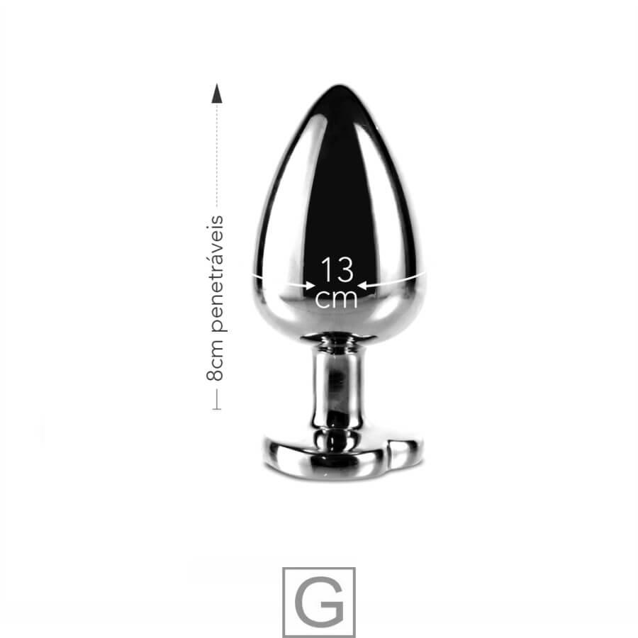 Plug Anal Cnico Com Cristal Formato Corao G Sexy Import