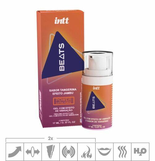 Intt Beats Gel com Efeito de Vibração Extra Forte no sabor Tangerina 17ml
