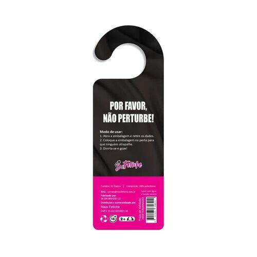 Aviso de Porta Kama Sutra Lésbico com Dados Erótico