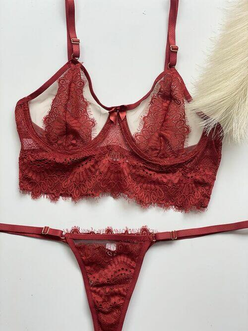 Conjunto cropped renda e tule 2068