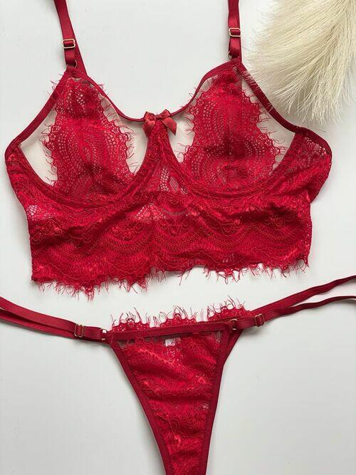Conjunto cropped renda e tule 2068