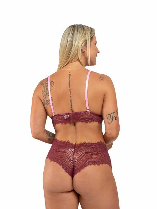 Conjunto Calcinha e Sutiã Lingerie Renda 15311