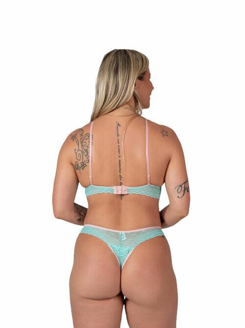 Conjunto Calcinha e Sutiã Lingerie Renda 15328