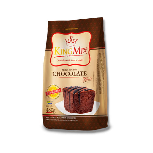 Mistura para Bolo Sem Glten sabor Chocolate KingMix 450g