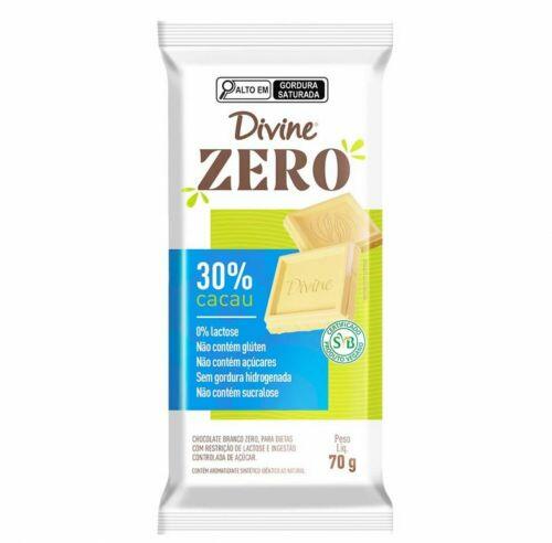 Comprar Chocolate Sem Glúten Branco Zero Divine 70g