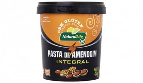 Pasta de Amendoim Sem Glten Integral Natural Life 450g