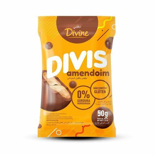 Chocolate Sem Glten Divis Amendoim Divine 50g