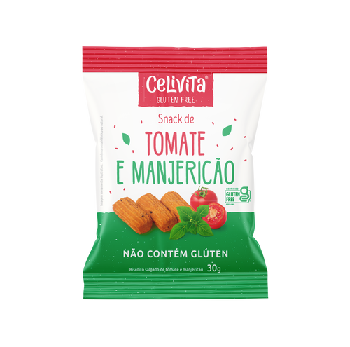 Snack Sem Glúten de Tomate e Manjericão Celivita 30g