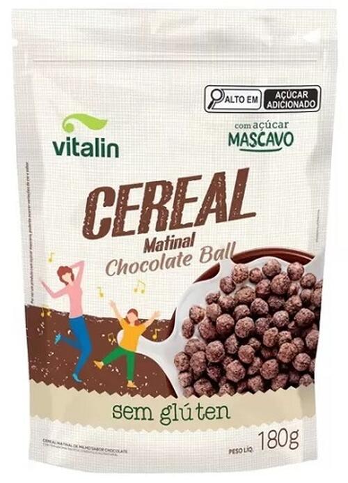 Cereal Matinal Sem Glten Chocolate Ball Vitalin 180g