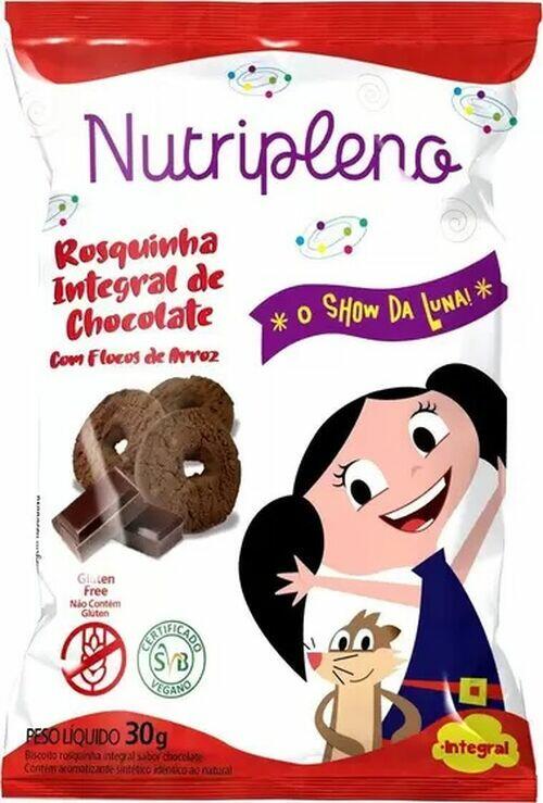 Rosquinha Sem Glúten Integral de Chocolate Show da Luna Nutripleno 30g