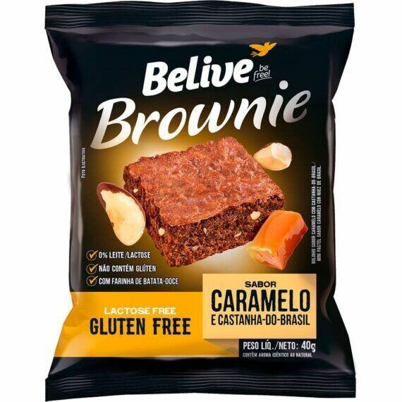 Brownie Sem Glúten sabor Caramelo e Castanha-do-Brasil Belive 40g