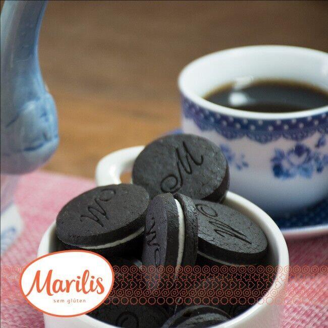 Biscoito Sem Glúten Recheado Black Baunilha Marilis 100g