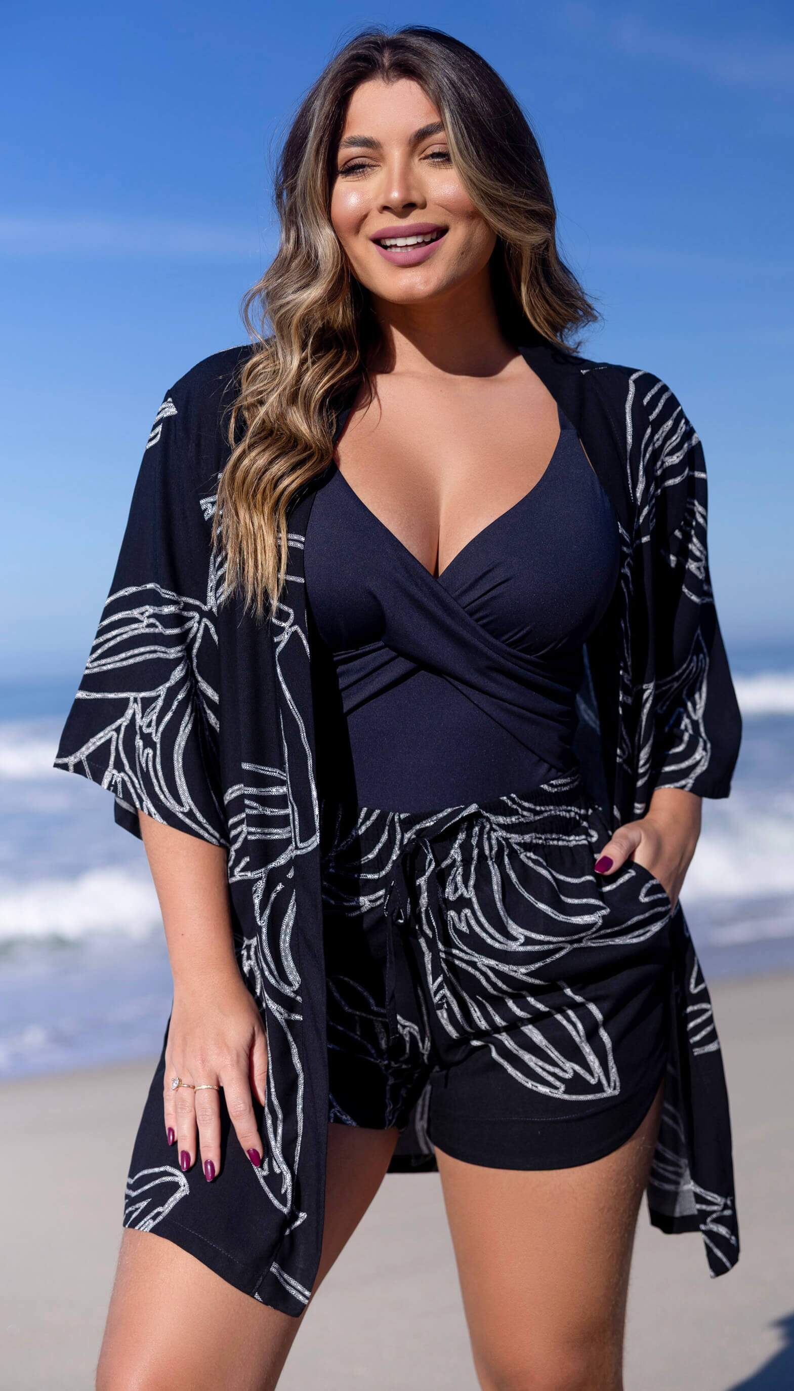 Kimono Saída de Praia Canadá