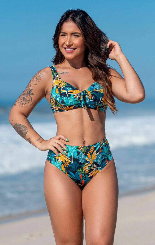 Conjunto Biquíni Hot Pants com Top Reforçado Ibiza