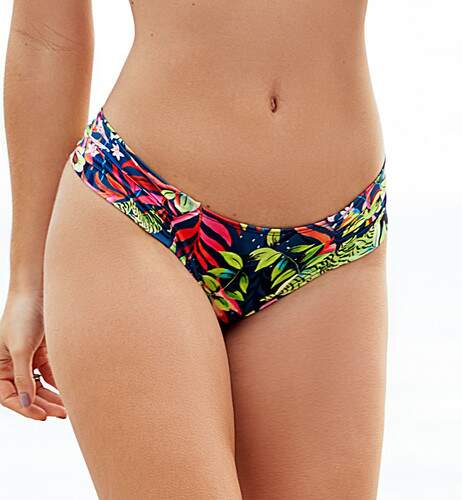 Calcinha de Biquíni Lateral Larga Estampada Floral
