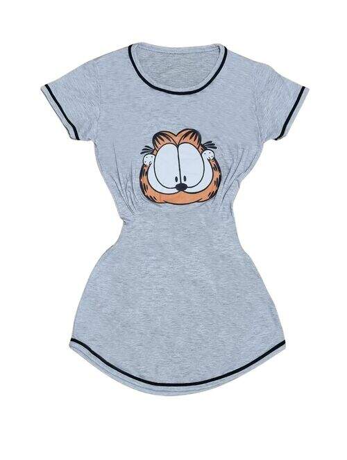 Camisola Manga Curta Viscose Mescla Personagens