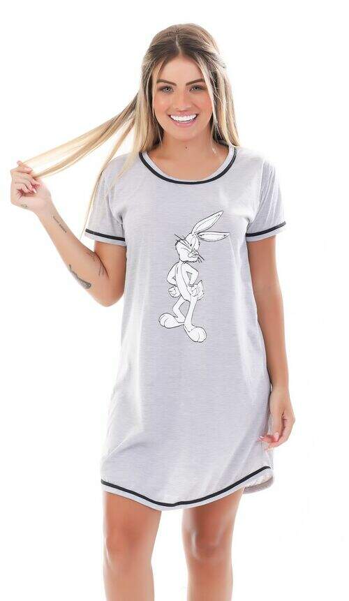 Camisola Manga Curta Viscose Mescla Personagens