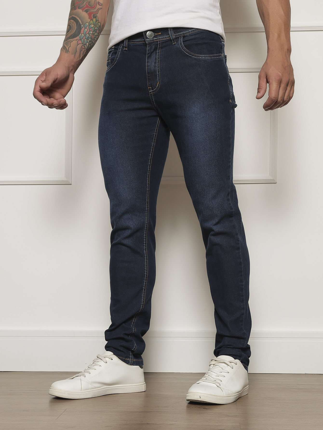 Calça Jeans Masculina Sky Escura Moda Masculina no Atacado