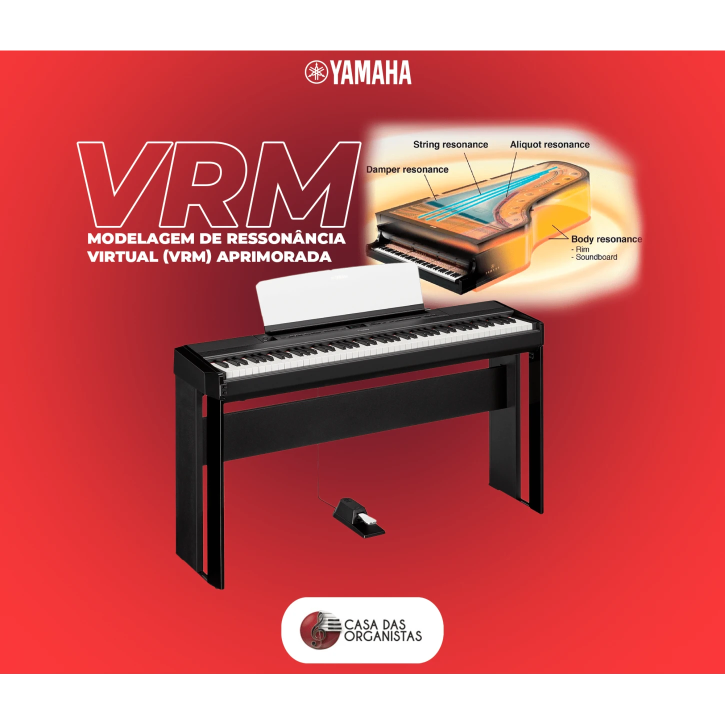 Comprar Piano Digital Yamaha P515 B PT + Estante - Casa das