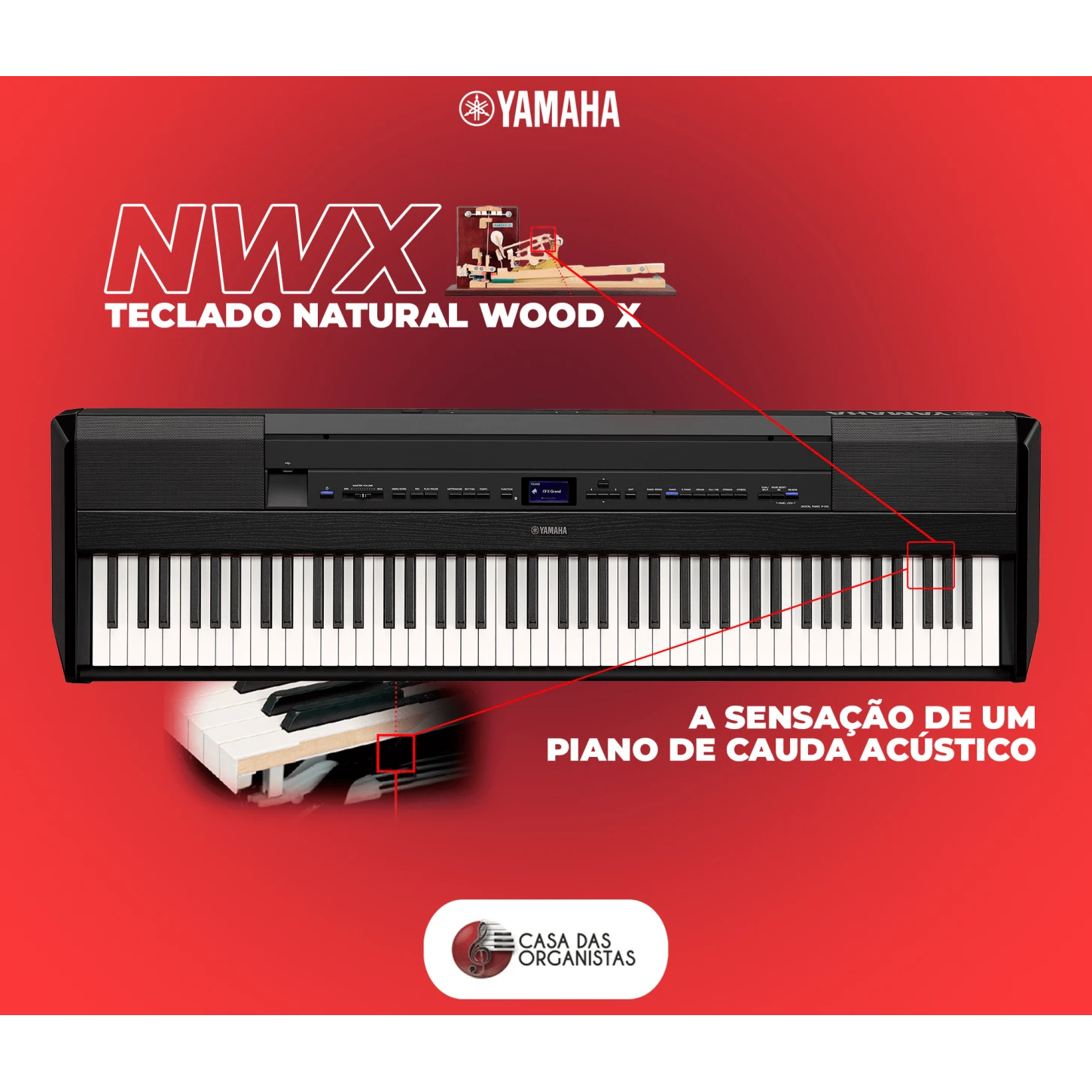 Comprar Piano Digital Yamaha P515 B PT + Estante - Casa das