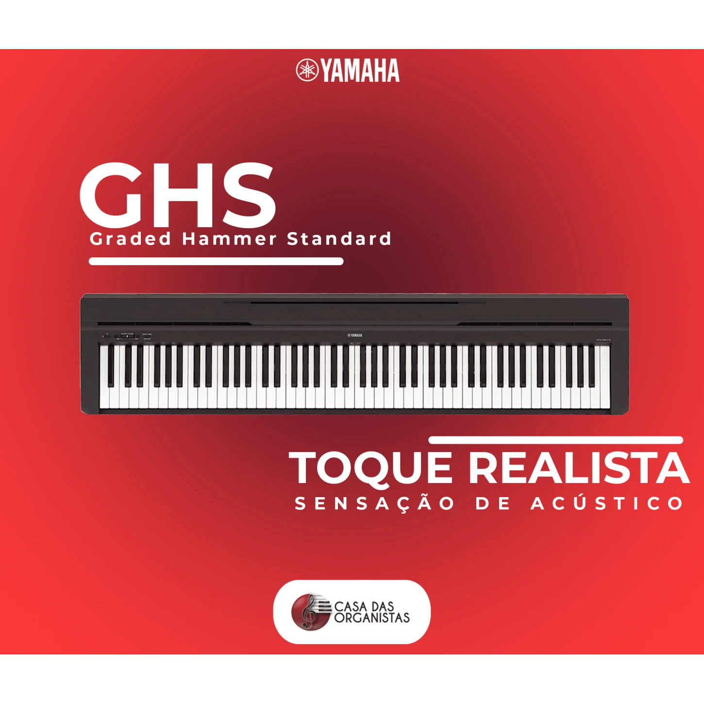 Piano Digital Yamaha P45 | Portátil, Realista e Compacto - a