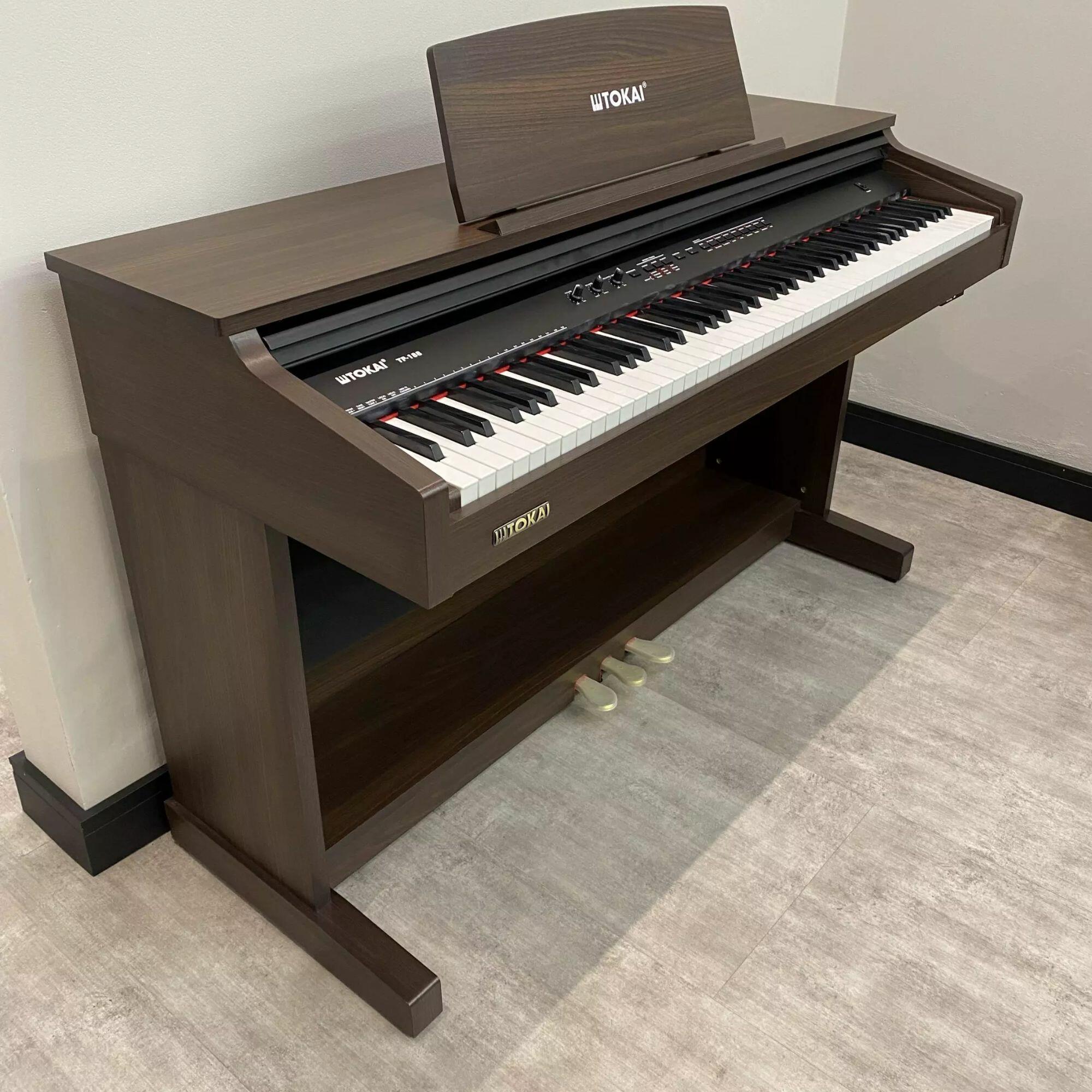 Piano Digital Tokai TP188 Marrom com Banqueta - 88 Teclas