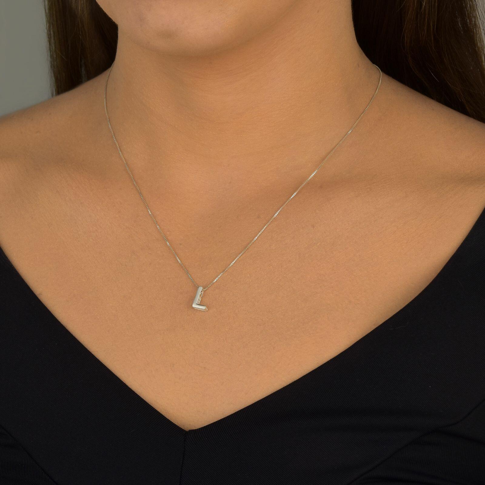 Colar Com Inicial Colares de Inicial em Prata 925: Personalidade e Elegância