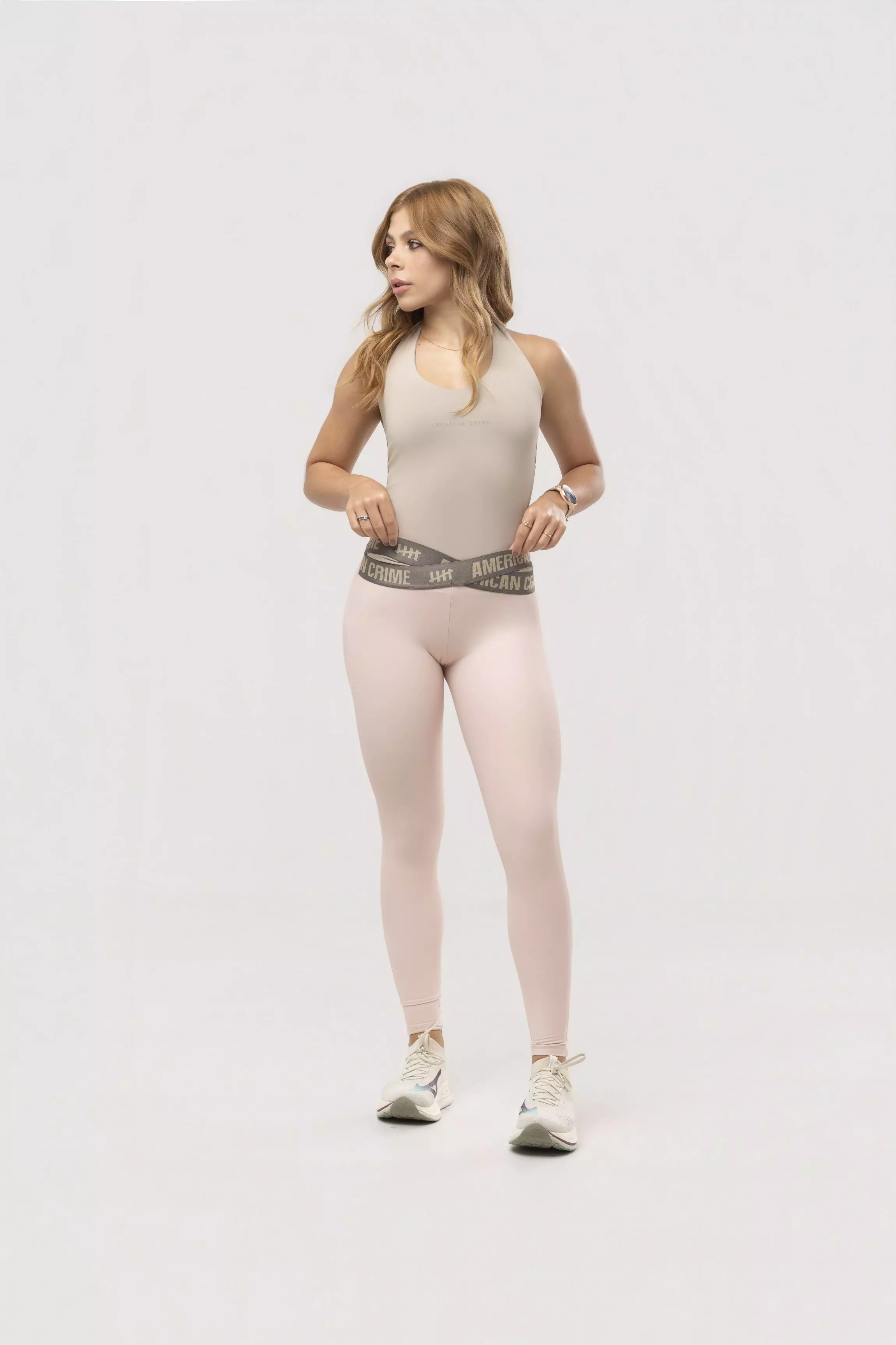 Legging Elástico Cruzado Nude | Ajuste Firme | AMRC