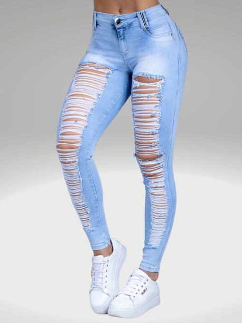 Comprar Skinny Jeans Destroyed Pit Bull Jeans a partir de R