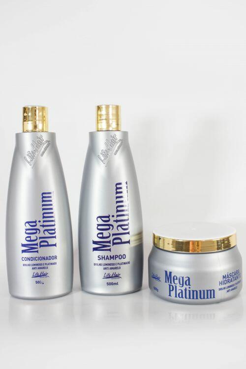 Comprar Kit Mega Platinum Shampoo Condicionador e Máscara 500g - a